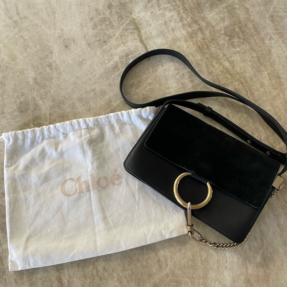 Chloe Faye suede and leather bag